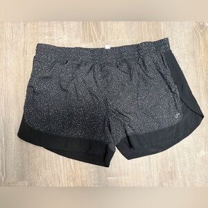 Spalding Black Speckled Athletic Shorts